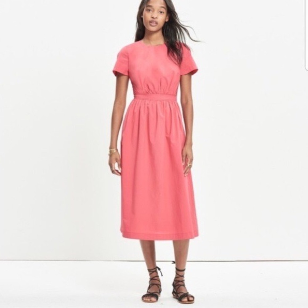 Madewell Open Back Poplin Dress